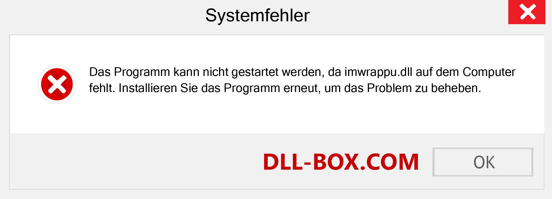 imwrappu.dll-Datei fehlt?. Download für Windows 7, 8, 10 - Fix imwrappu dll Missing Error unter Windows, Fotos, Bildern